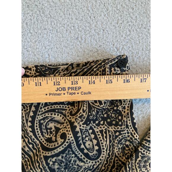 Lauren Ralph Lauren Pants 14P Large Petite Paisley Chino Stretch Straight Flat - Picture 7 of 12